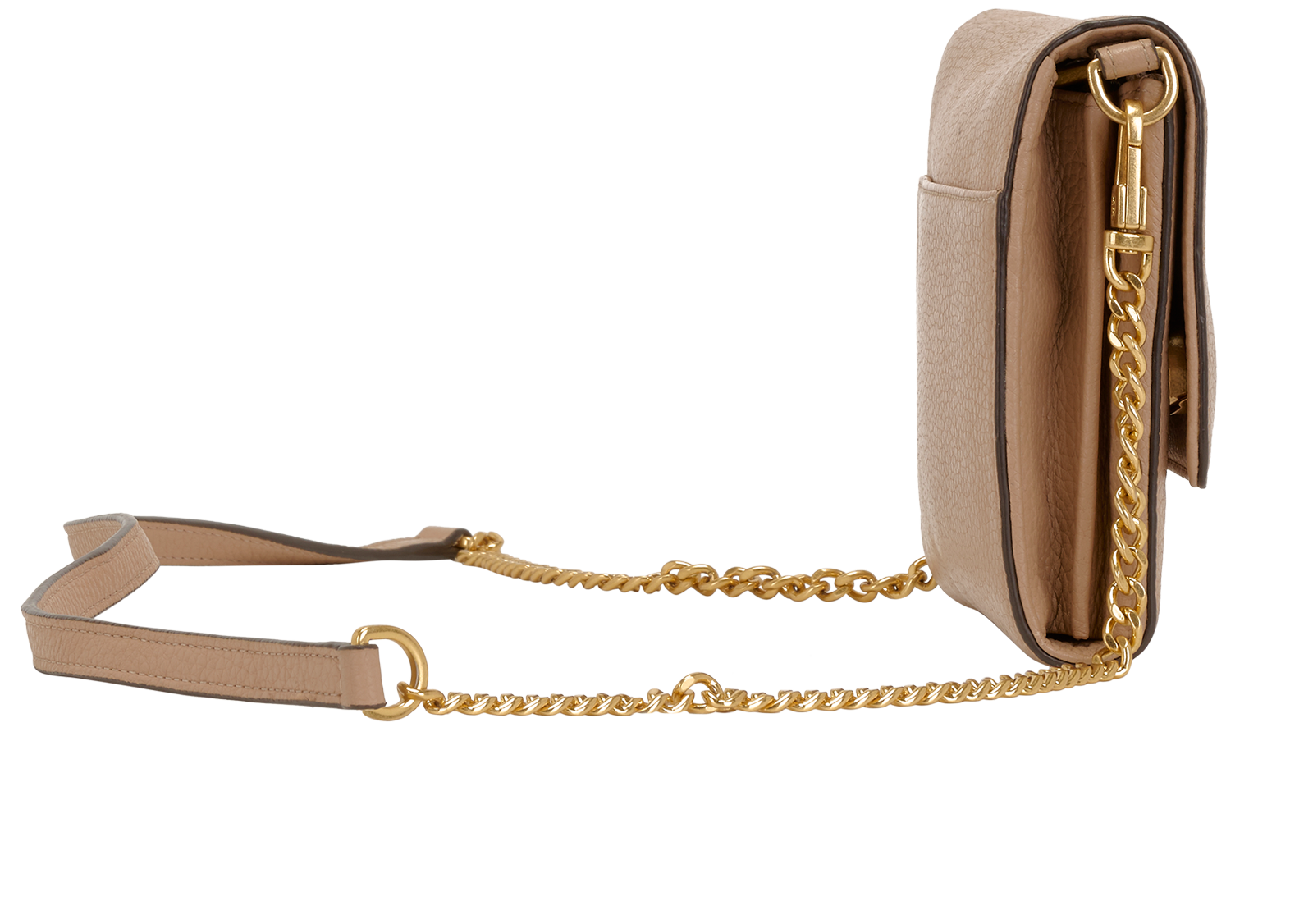 Britten Crossbody, &pound;210, Handbags, Beige, Leather, Side view